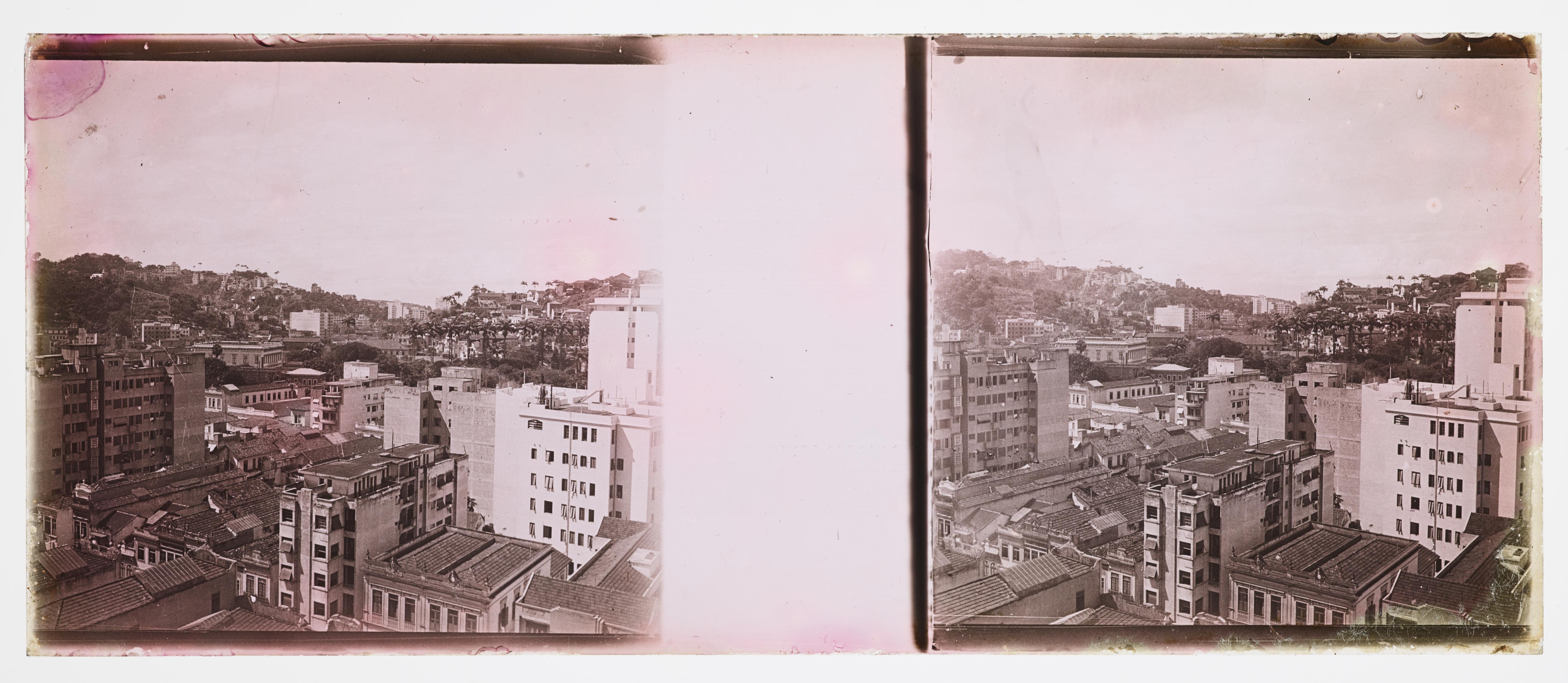 Parte do Catete visto do Flamengo - destaque para as palmeiras imperiais do Palácio do Catete, ao fundo