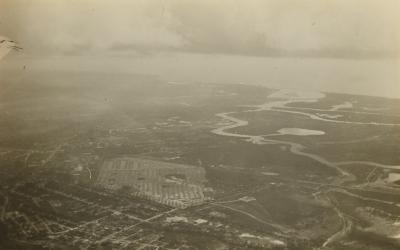 Vista da janela do avião, litoral do nordeste brasileiro