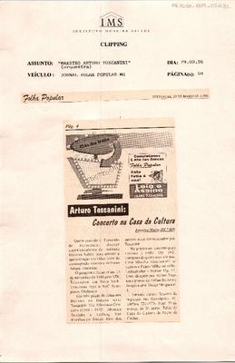 Arturo Toscanini: Concerto na Casa da Cultura