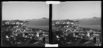 Avenida Central (atual Rio Branco) e o Morro do Castelo vistos de Santa Teresa