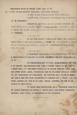 Dossiê "Provas de que a "Sociedade Brasileira de Compositores e Editores Musicais", fundada em 1928, não mais existe".