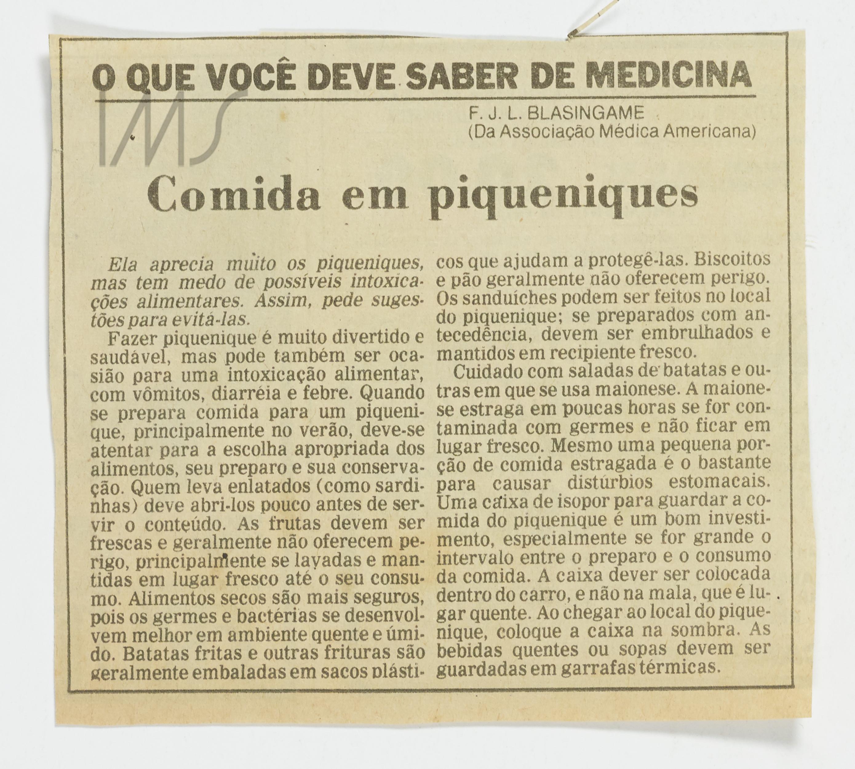 Comida em piqueniques