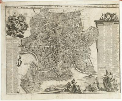 Novissima et Accuratissima Romæ Veteris et Novæ Tabula topographica delineatore Ioanne Baptista Falda