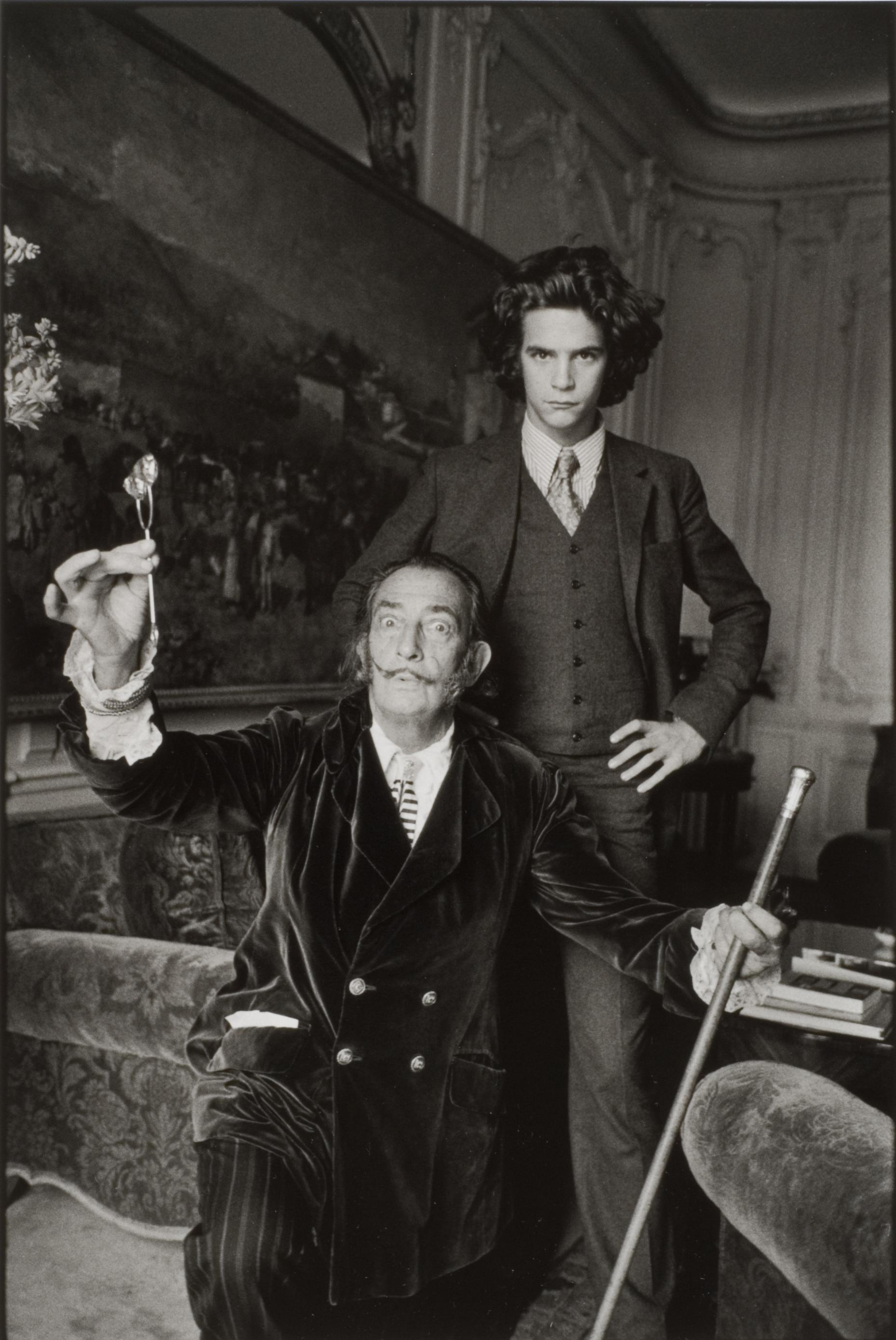 Salvador Dalí, pintor espanhol, e François-Marie Banier, fotógrafo e escritor francês