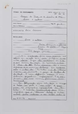 Livros novos: Erico Verissimo, Clarissa, Livraria do Globo, 1933