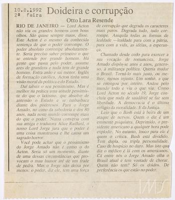 Doideira e corrupção