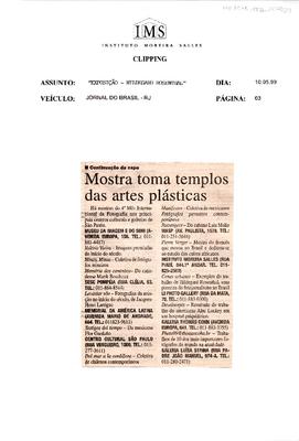 Continuação da capa: Mostra toma temploso das artes plásticas