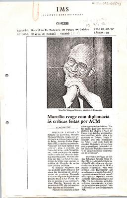 Marcílio reage com diplomacia às críticas feitas por ACM