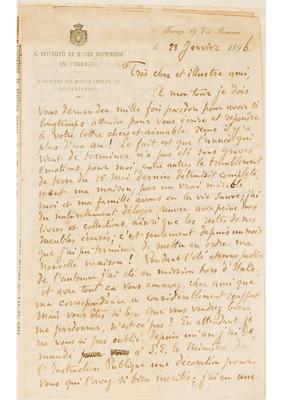 [Carta de Henri H. Giglioli a João Barbosa Rodrigues, escrita de Firenze em 23 de janeiro de 1896]