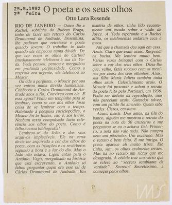 O poeta e os seus olhos