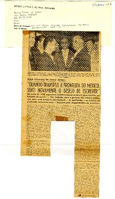 Quando transpus a fronteira do México, senti novamente e desejo de escrever