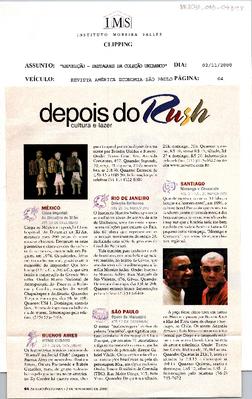 Depois do Rush: Cultura e lazer: Rio de Janeiro