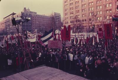 Manifestações a favor do governo de Salvador Allende