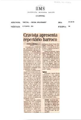 Cravista apresenta repertório barroco