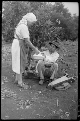 Autorretrato, pausa para o almoço, Kô e Haruo