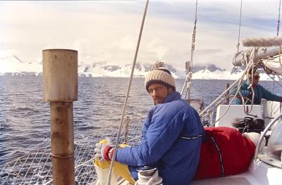 Jorge Bodanzky no barco