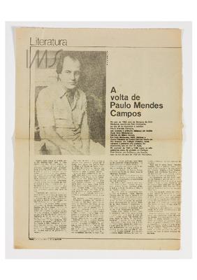 A volta de Paulo Mendes Campos
