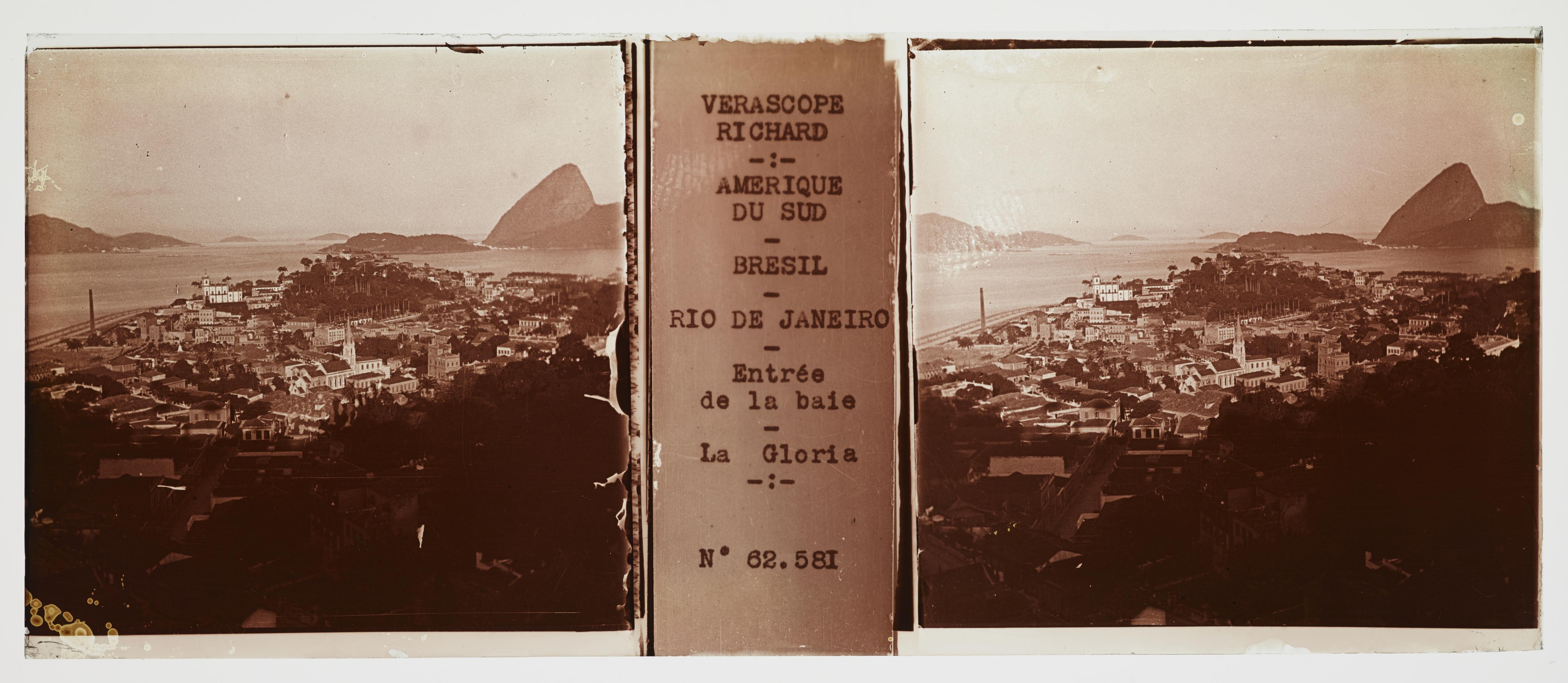 Bairro da Glória, entrada da Baía de Guanabara e Pão de Açúcar; tomados de Santa de Tereza