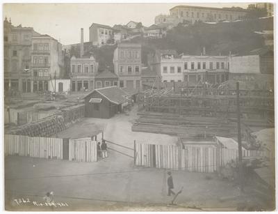 Canteiro de obras próximo ao largo da Misericórdia