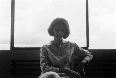 Lena Coelho dos Santos no alojamento dos professores (Colina)