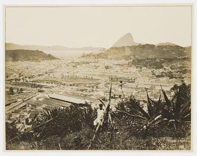Praça da Aclamação, atual Praça da Republica, a partir do Morro do Livramento