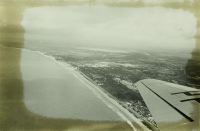 Vista da janela do avião, litoral do nordeste brasileiro