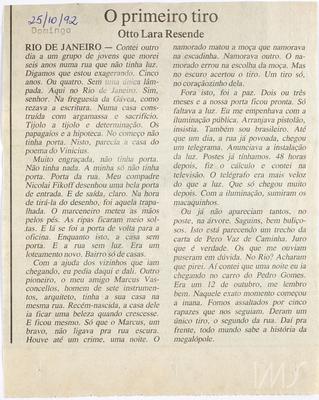 O primeiro tiro