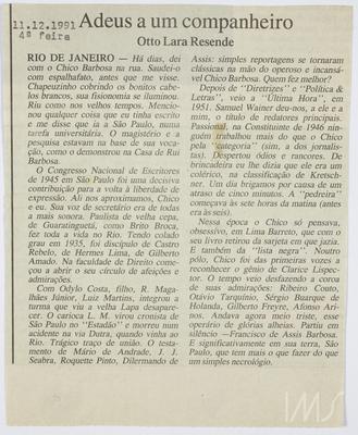 Adeus a um companheiro