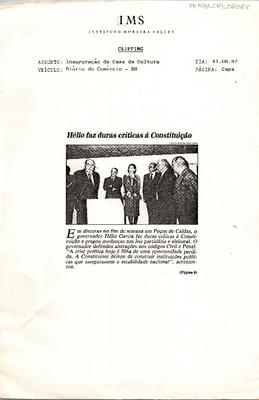 Hélio faz duras críticas à Constituição