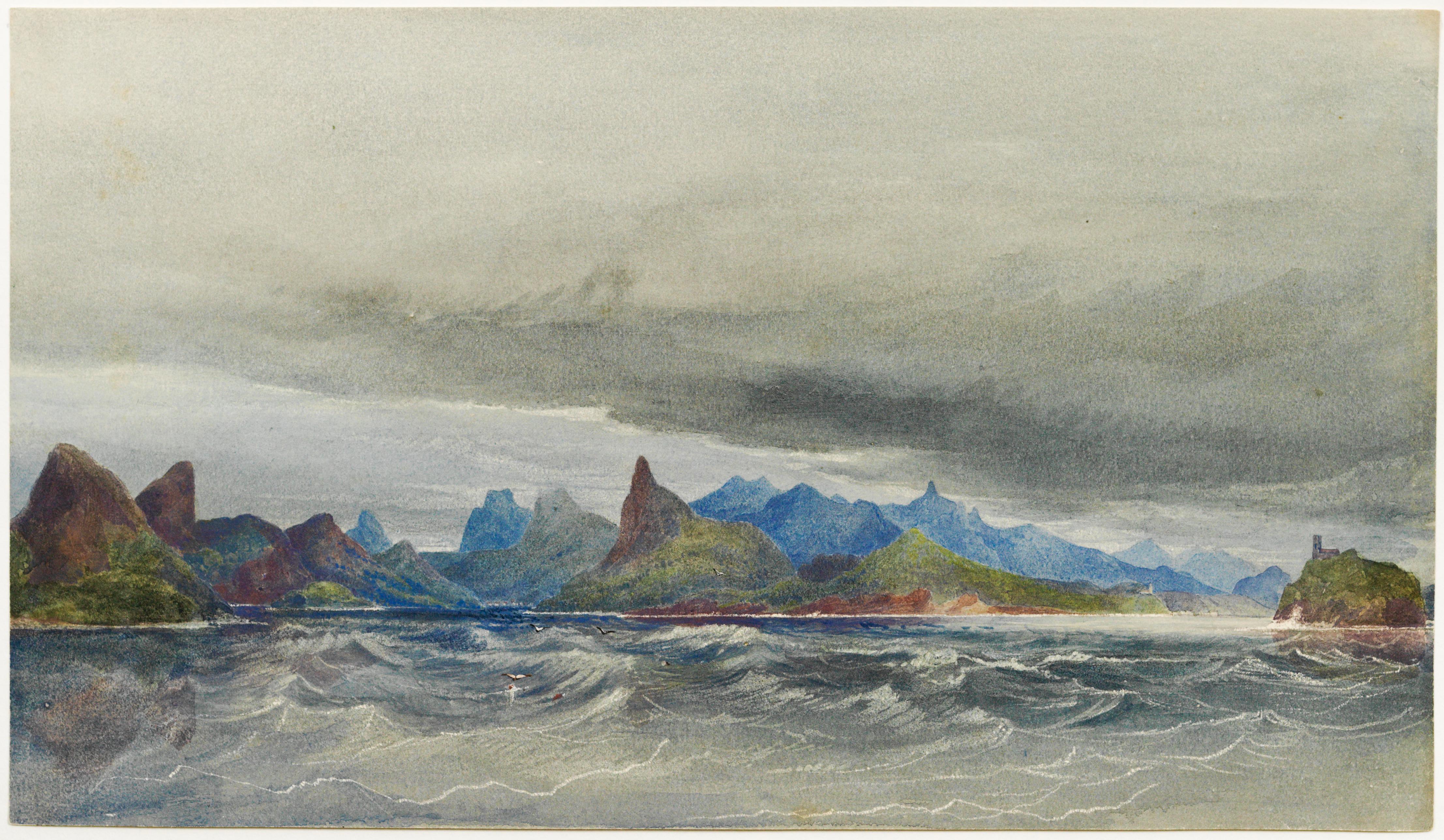 (Vista do lado ocidental da Baía do Rio de Janeiro)