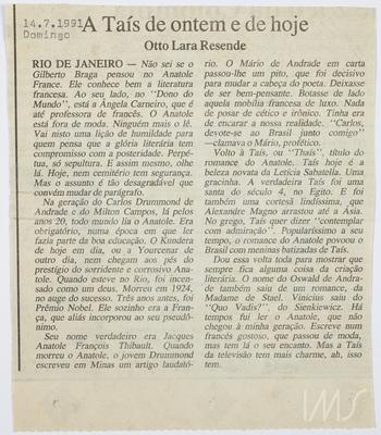 A Taís de ontem e de hoje