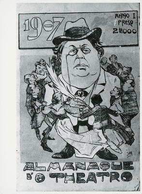 Arthur Azevedo (caricatura - reprodução de periódico)