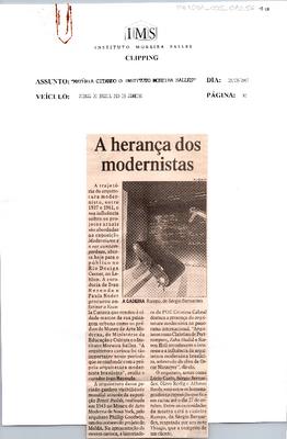 A herança dos modernistas