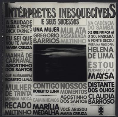 “Intérpretes inesquecíveis” (capa de disco)