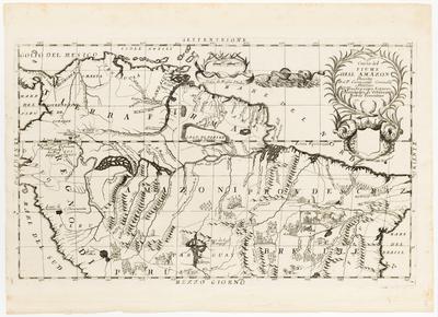 Corso del Fiume dell Amazoni Descritto Dal P. Cosmografo Coronelli, e Dedicato All' Illustrissimo Signore Alessandro de Verazzano Nobile Fiorentino