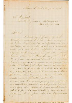 [Carta de T. Graff a João Barbosa Rodrigues, em português, datada de Munique, 31 de março de 1905]