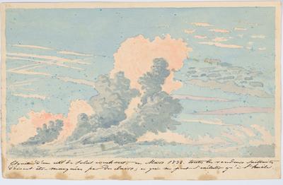 [Esquisse d'un ciel du soleil couchant, en mars 1838]