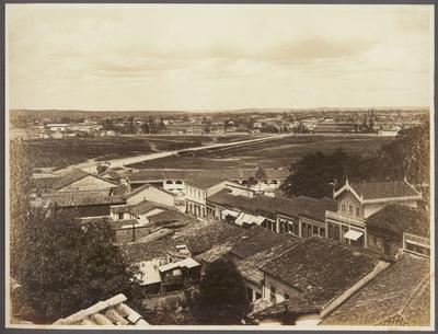 Vista panorâmica do Gasômetro e do bairro do Brás.
