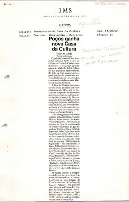 Poços ganha nova Casa da Cultura