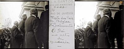 Alberto I, rei da Bélgica, visitando o parlamento