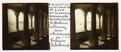 Exposição Internacional do Centenário da Independência de 1922 - parte do Palácio do Calabouço, com vista para a Baía de Guanabara