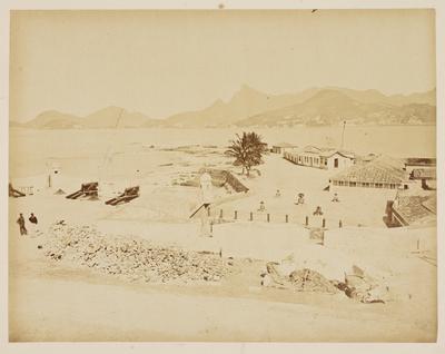 Praia do Flamengo, Rua do Russel e Glória, a partir da Ilha de Villegagnon