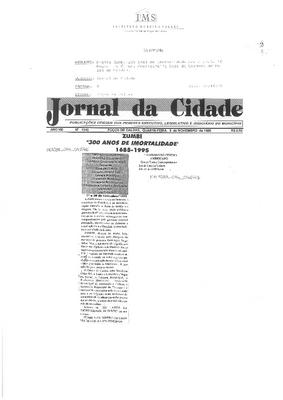 Zumbi "300 anos de Imortalidade" 1685-1995