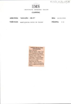 Memórias de Poços de Caldas - Mostra iconográfica sobre a história de Poços de Caldas.