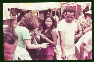 Teste de atriz com Edna de Cássia para o papel de Iracema no filme "Iracema: uma transa amazônica"