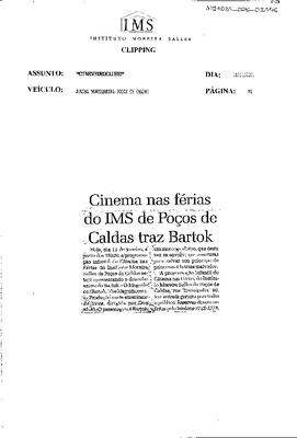 Cinema nas férias do IMS de Poços de Caldas traz Bartok