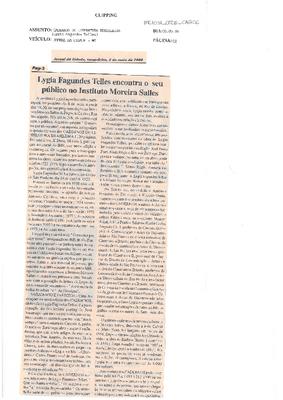 Lygia Fagundes Telles encontra o seu públlico no Instituto Moreira Salles