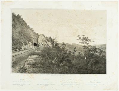 Brasil. Estrada de Ferro de D. Pedro II. Entrada superior do tunnel n. 4 A da 2ª Secção. Brasilien. D. Pedro II. Eisenbahn. Oberer Mund des Tunnels n. 4 A auf der 2ten Section. Brasil. Chemin de Fer de D. Pedro II. Porte superieure du Tunnel n. 4 A de la 2me Section. Brasil. D. Pedro II. Railroad. Upper entrance to Tunnel n. 4 A on 2nd Section