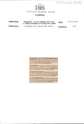 Rio de Janeiro 1825-1826 e outros destaques do Highcliffe Álbum.