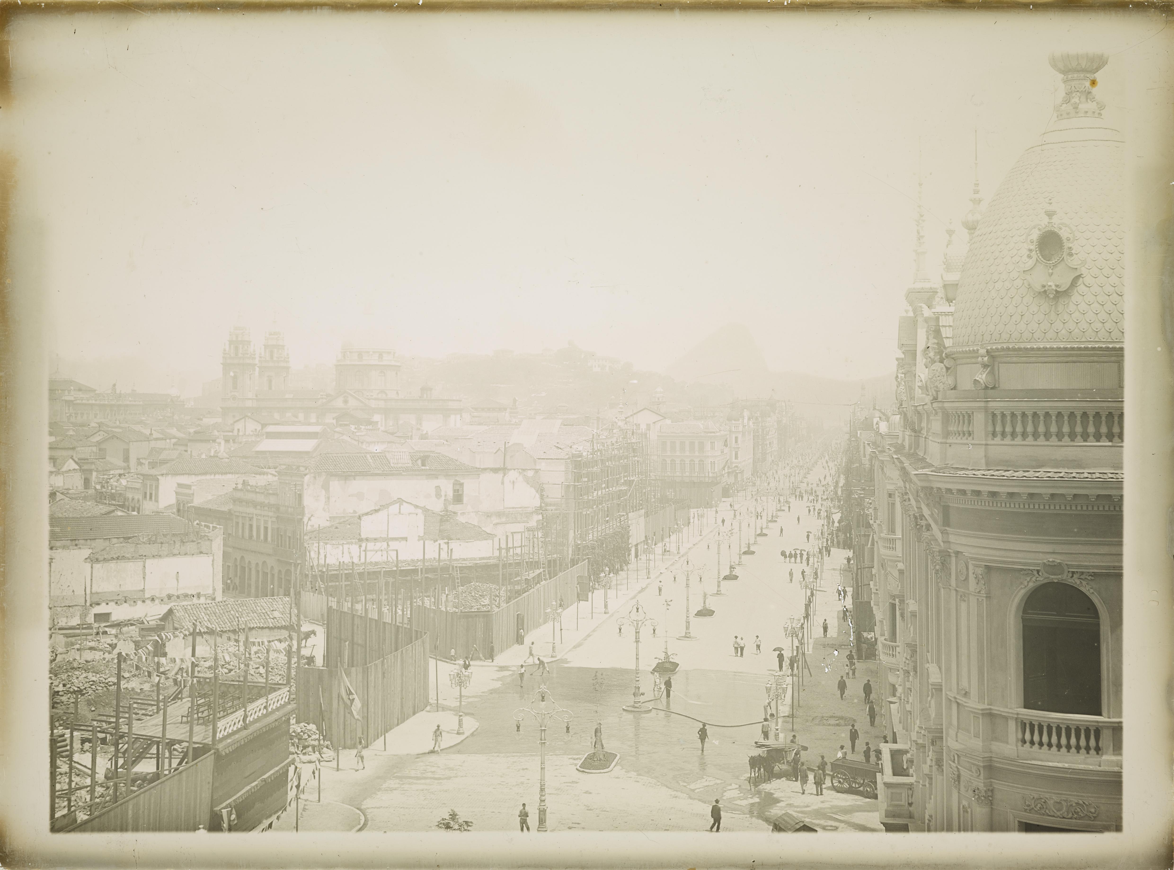 Obras na Avenida Central, atual Rio Branco